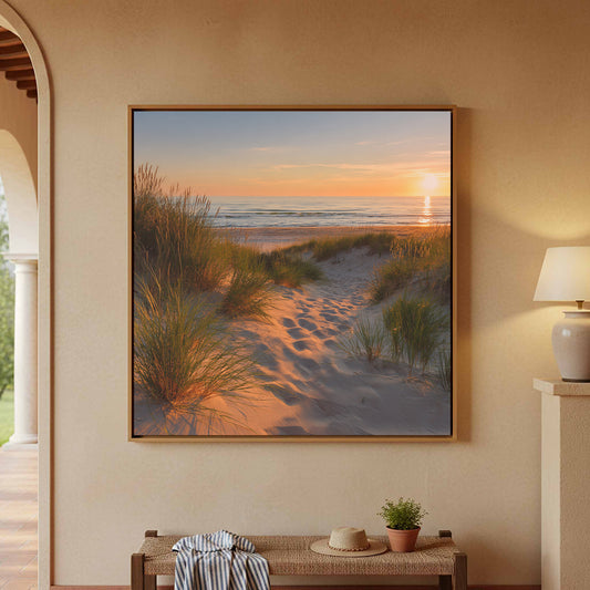 Coastal Beach Path Canvas Wall Art — product image 1