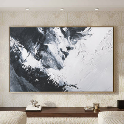 Abstract Intimate Couple Wall Art – styled room view 5
