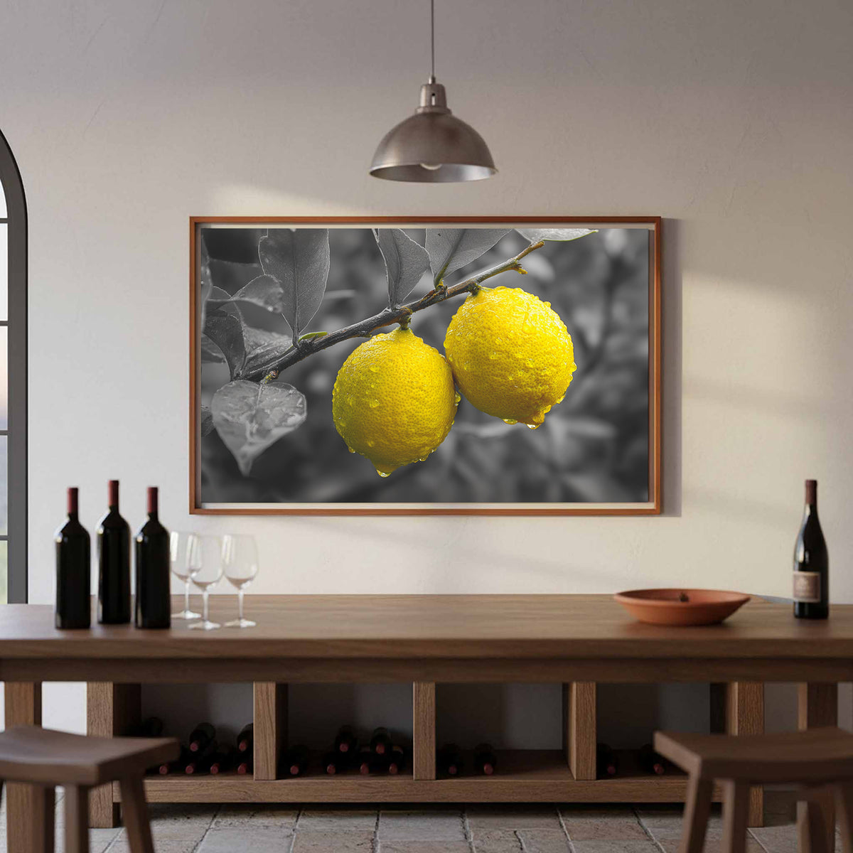 Lemon Tree Canvas Print – styled room view 5