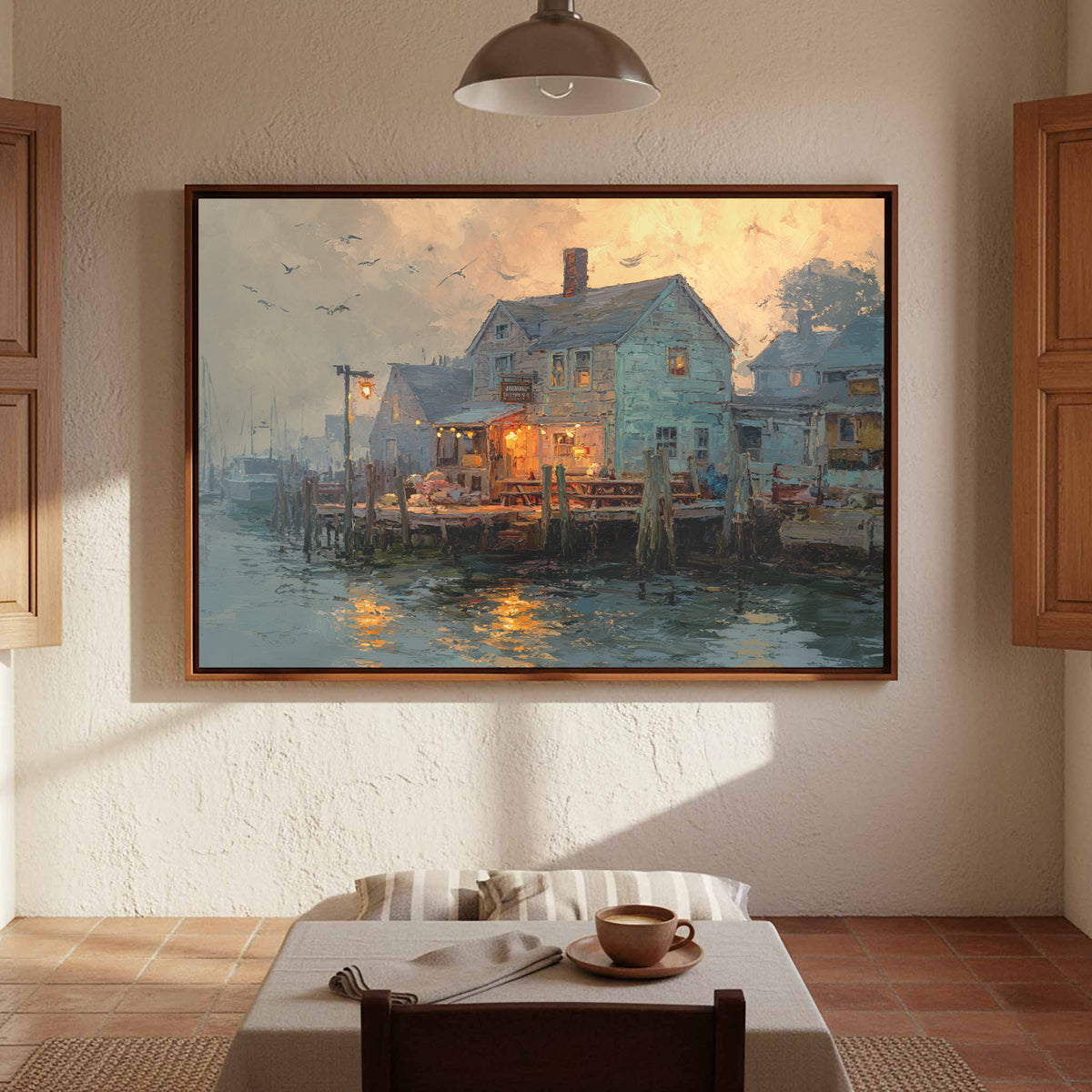 New England Clam Shack Canvas Print – styled room view 5