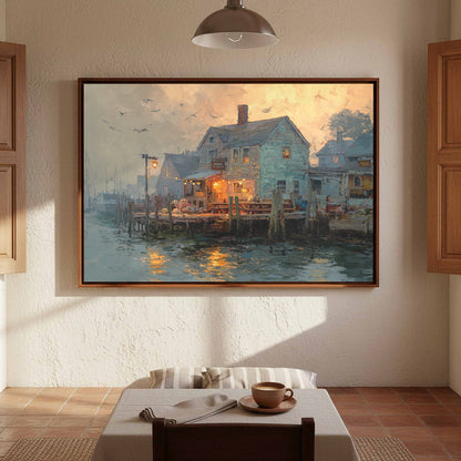 New England Clam Shack Canvas Print – styled room view 5