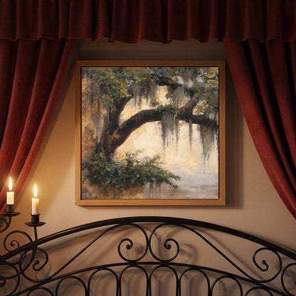 Oak Tree Canvas Wall Art – styled room view 3