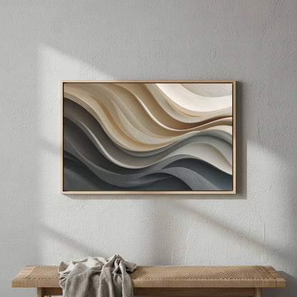 Abstract Sculptural Wall Art – styled room view 3