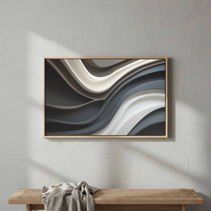 Abstract Sculptural Wall Art – styled room view 3