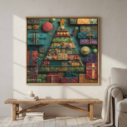 Christmas Tree Wall Art – styled room view 3