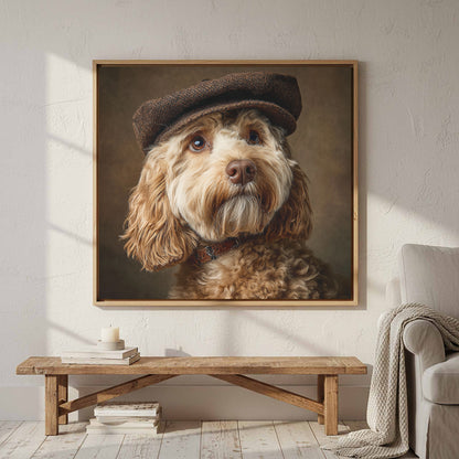 Cockapoo Dog Canvas Print – styled room view 3
