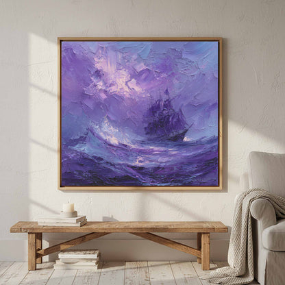 Abstract Purple Seascape Canvas Art — product image 4