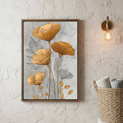Modern Floral Wall Art Print – styled room view 3