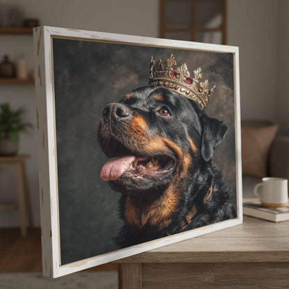 Rottweiler King Canvas Print – styled room view 2