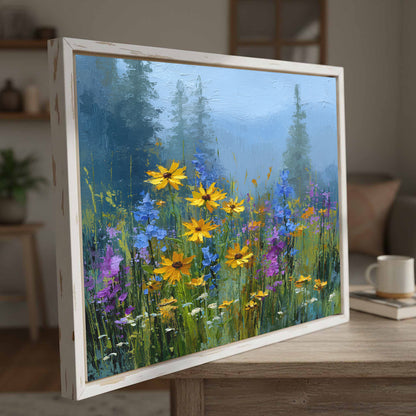 Wildflower Meadow Canvas Print – styled room view 3