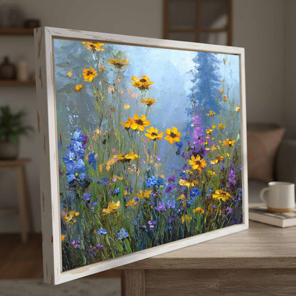 Wildflower Meadow Canvas Print – styled room view 3