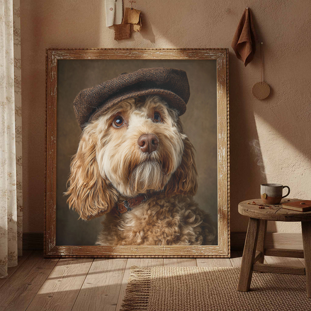 Cockapoo Dog Canvas Print – styled room view 4
