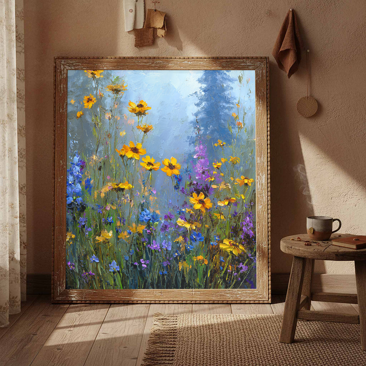 Wildflower Meadow Canvas Print – styled room view 4