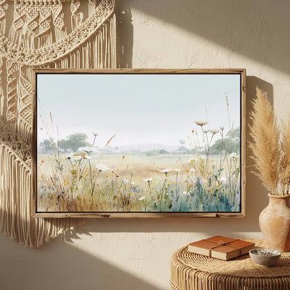 Meadow Wildflower Canvas Print – styled room view 3