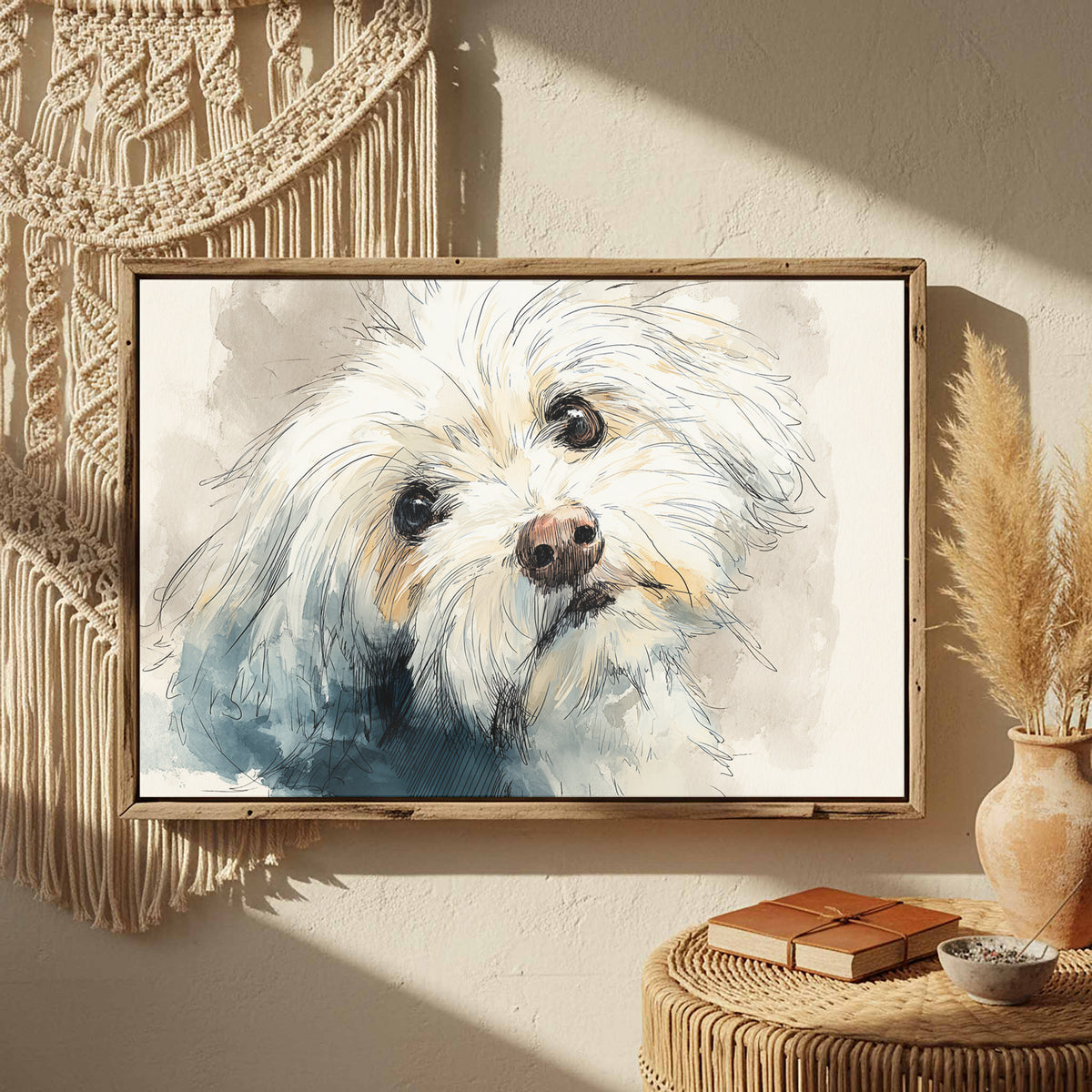 Maltese Dog Portrait Canvas Print — product image 4