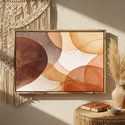 Abstract Watercolor Canvas Print – styled room view 2