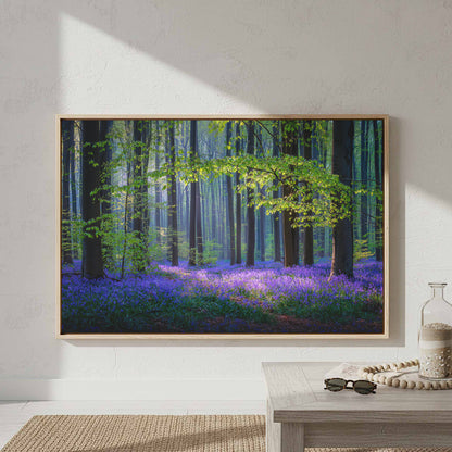 Spring Woodland Canvas Wall Art – styled room view 4