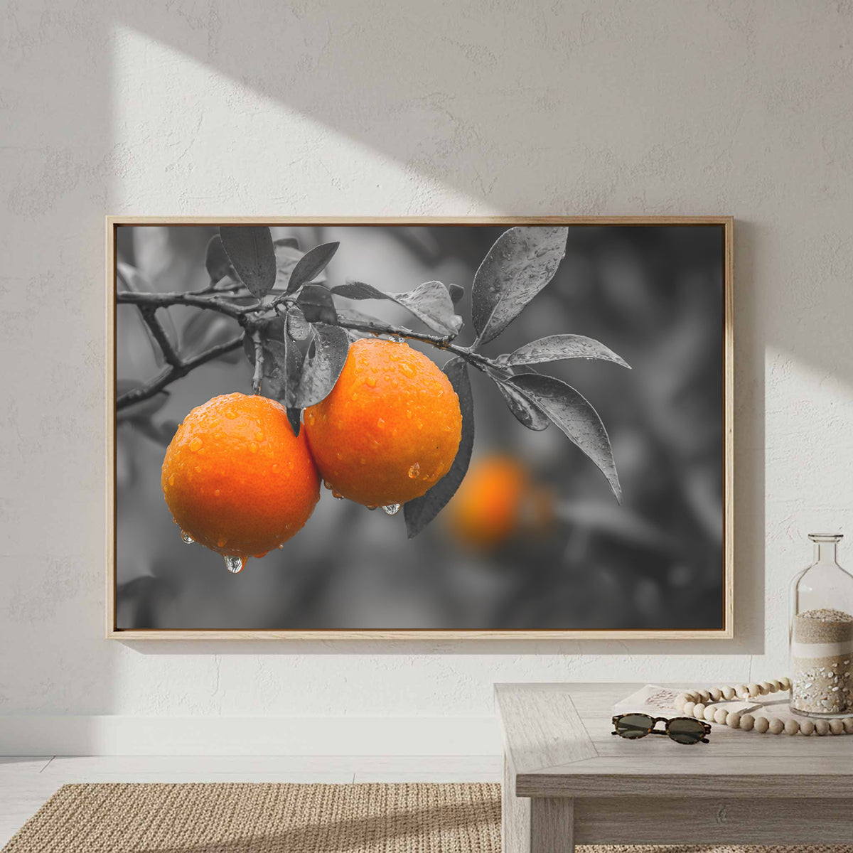 Orange Citrus Canvas Print – styled room view 3