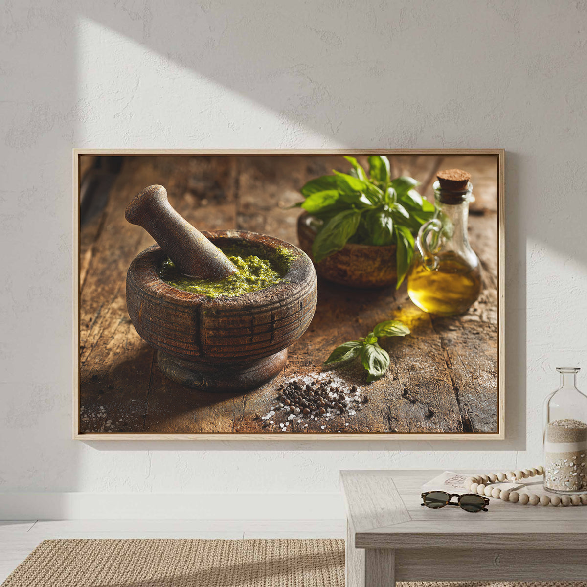 Rustic Kitchen Wall Art – styled room view 4