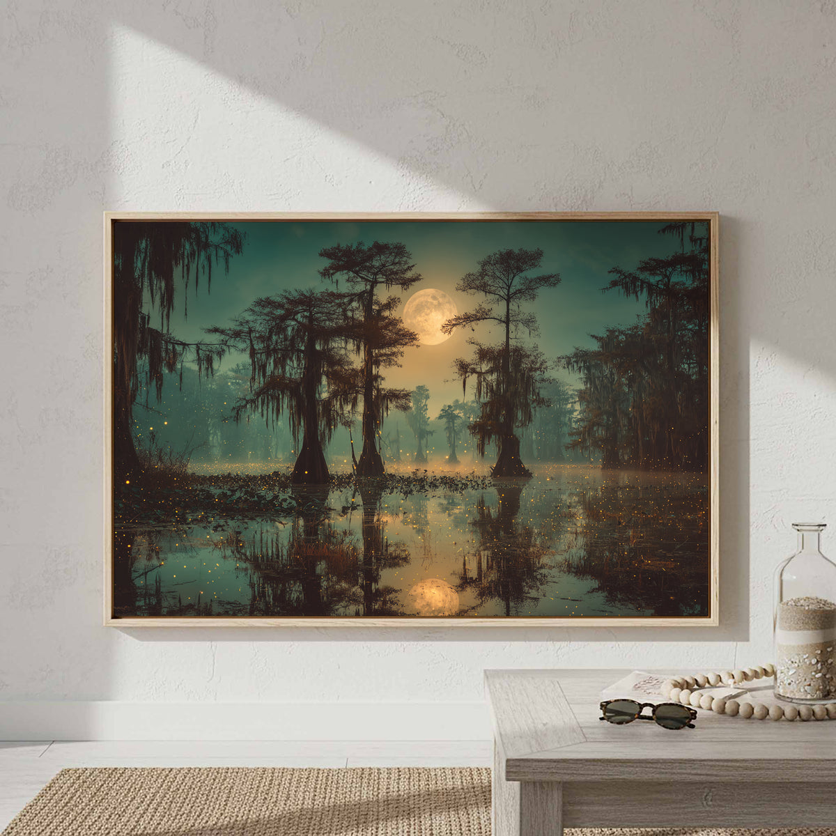 Gothic Swamp Canvas Wall Art – styled room view 3