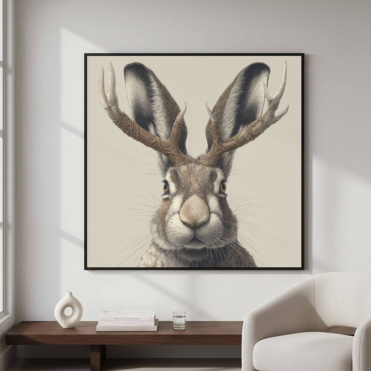 Jackalope Art Print – styled room view 4