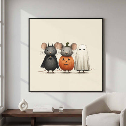 Halloween Mice Wall Art – styled room view 5