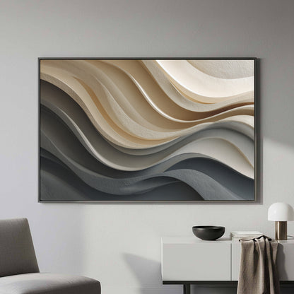 Abstract Sculptural Wall Art – styled room view 4