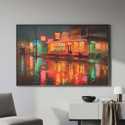 Midwest Supper Club Canvas Art – styled room view 3