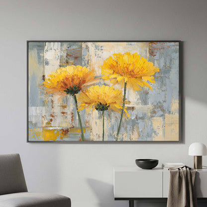 Abstract Yellow Flower Canvas Art — product image 5