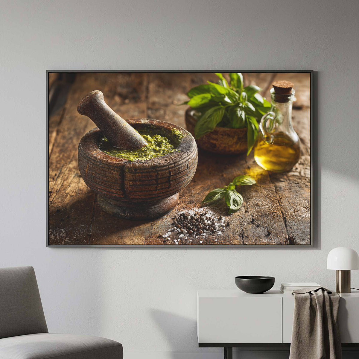 Rustic Kitchen Wall Art – styled room view 5