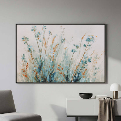 Abstract Botanical Wall Art – styled room view 2