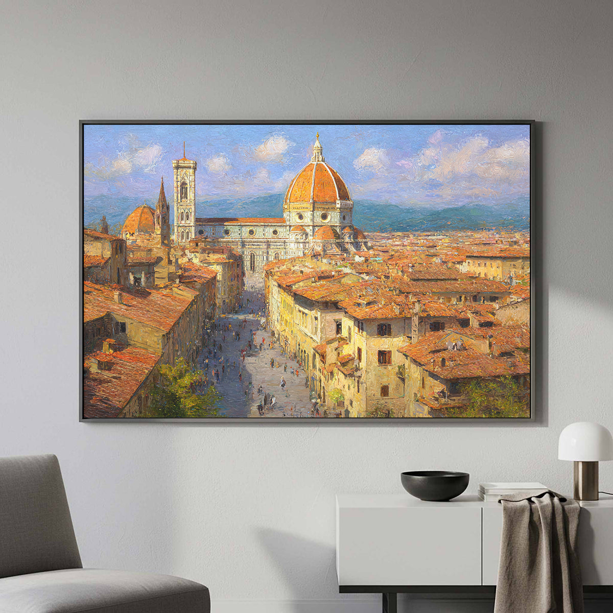 Florence Cathedral Canvas Print – styled room view 5