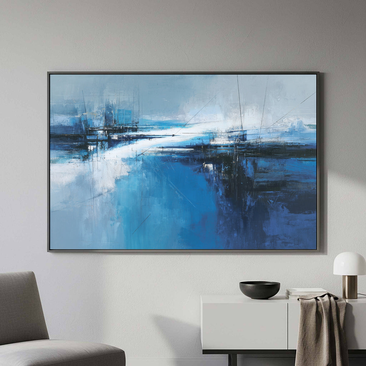Abstract Blue Ocean Wall Art — product image 4