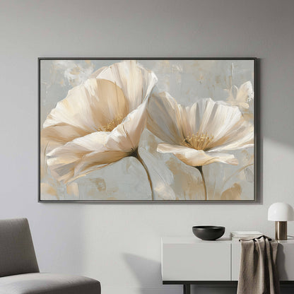 Abstract Floral Canvas Print – styled room view 4