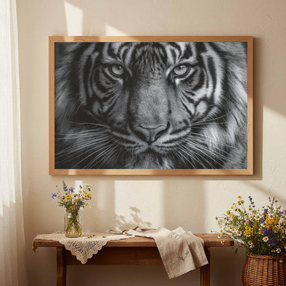 Bengal Tiger Portrait Canvas Art – styled room view 5