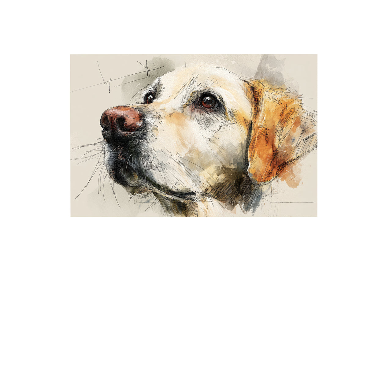 Golden Retriever Canvas Wall Art – styled room view 4