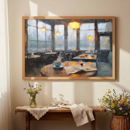 Coffee House Art Print – styled room view 5