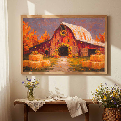 Autumn Barn Wedding Canvas Print — product image 6