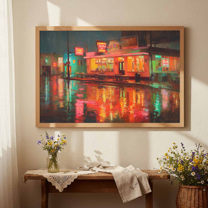 Midwest Supper Club Canvas Art – styled room view 4
