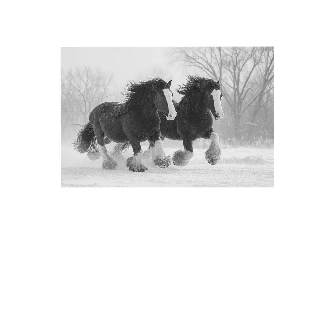 Draft Horse Canvas Print – styled room view 4