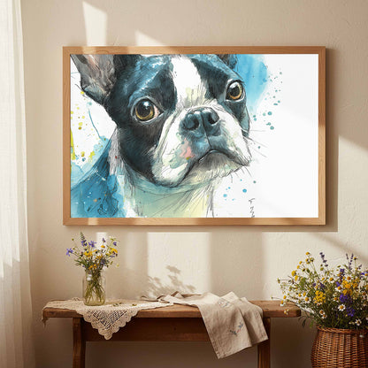 Boston Terrier Watercolor Canvas Art — product image 5