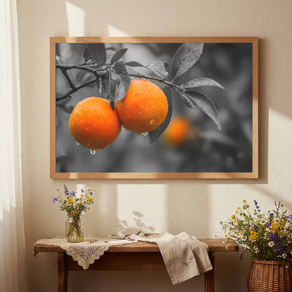 Orange Citrus Canvas Print – styled room view 5