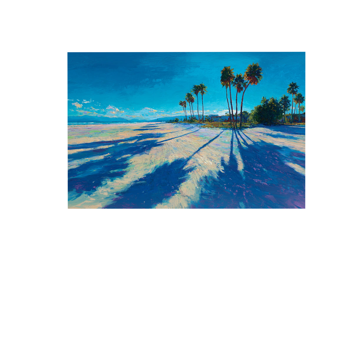 Palm Tree Shadow Canvas Art – styled room view 5
