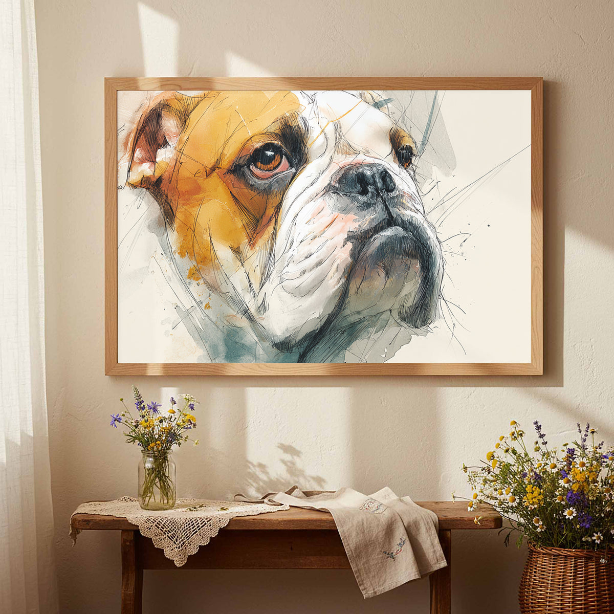 Bulldog Portrait Canvas Wall Art — product image 4