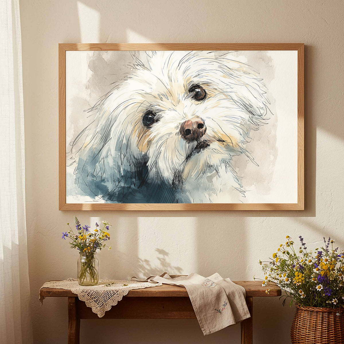 Maltese Dog Portrait Canvas Print — product image 5