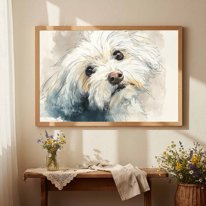 Maltese Dog Portrait Canvas Print — product image 5