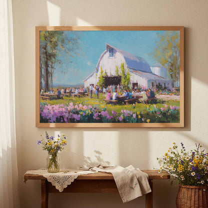 Spring Barn Wedding Art Print – styled room view 5