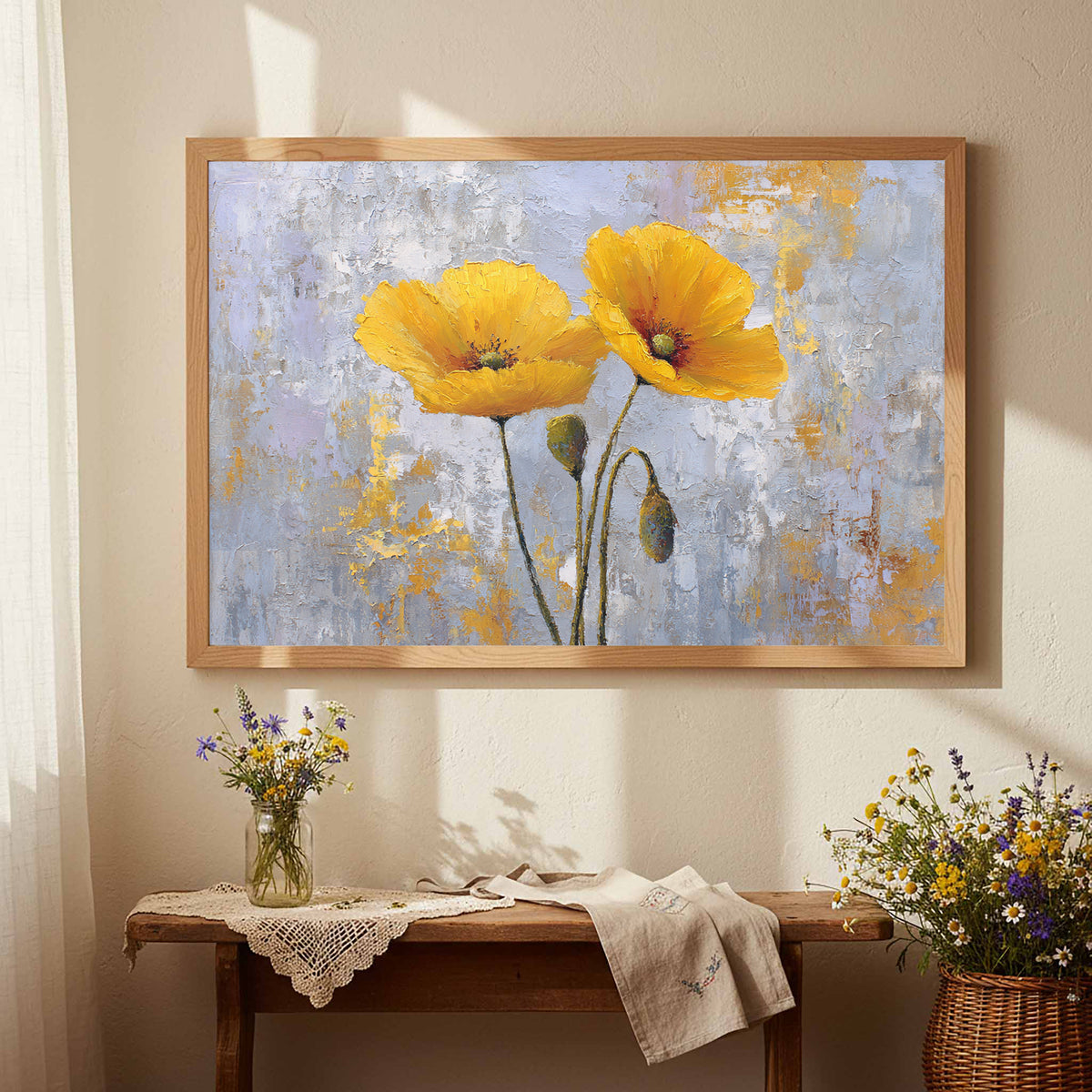 Yellow Poppy Canvas Wall Art — product image 5