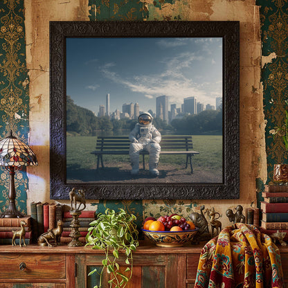 Astronaut Canvas Wall Art – styled room view 4