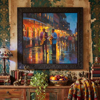 Jazz Musicians Canvas Wall Art – styled room view 5